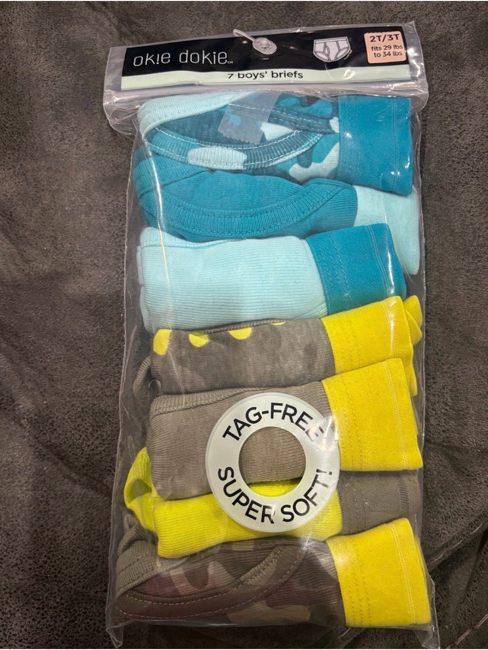 okie dokie Boys' Briefs Pack in Yellow, Blue, Gray
